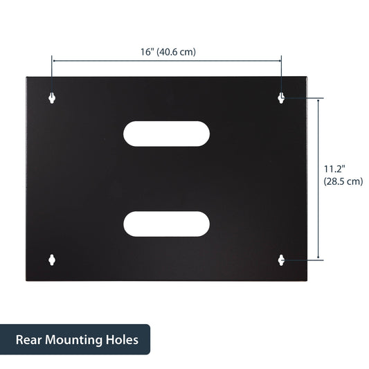 StarTech.com 8U Wall Mount Network Rack - 14 Inch Deep (Low Profile) - 19" Patch Panel Bracket for Shallow Server and IT Equipment, Network Switches - 80lbs/36kg Weight Capacity, Black - TAA
