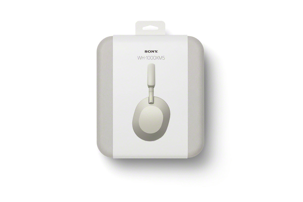 Sony WH-1000XM5 Noise Cancelling Wireless Headphones, 30 hours battery life, Overhead Bluetooth Headphones, Optimised for Alexa and Google Assistant, IOS and Android with Built-In Mic, in Silver