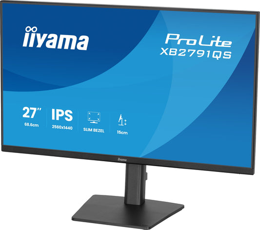 iiyama ProLite XB2791QS-B1 computer monitor 68.6 cm (27") 2560 x 1440 pixels Quad HD LED Black