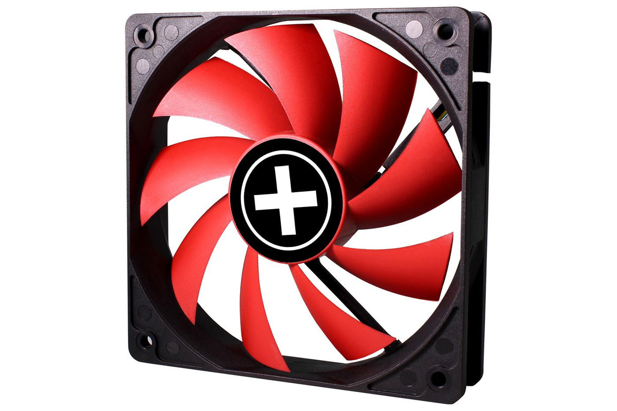 Xilence PERFORMANCE XPF120.R.PWM, Fan, 12 cm, XPF120.R.PWM, Fan, 12 cm, 1500 RPM, 28 dB, 57.9 cfm, Black, Red