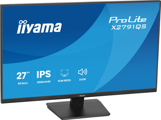iiyama ProLite X2791QS-B1 computer monitor 68.6 cm (27") 2560 x 1440 pixels Quad HD LED Black