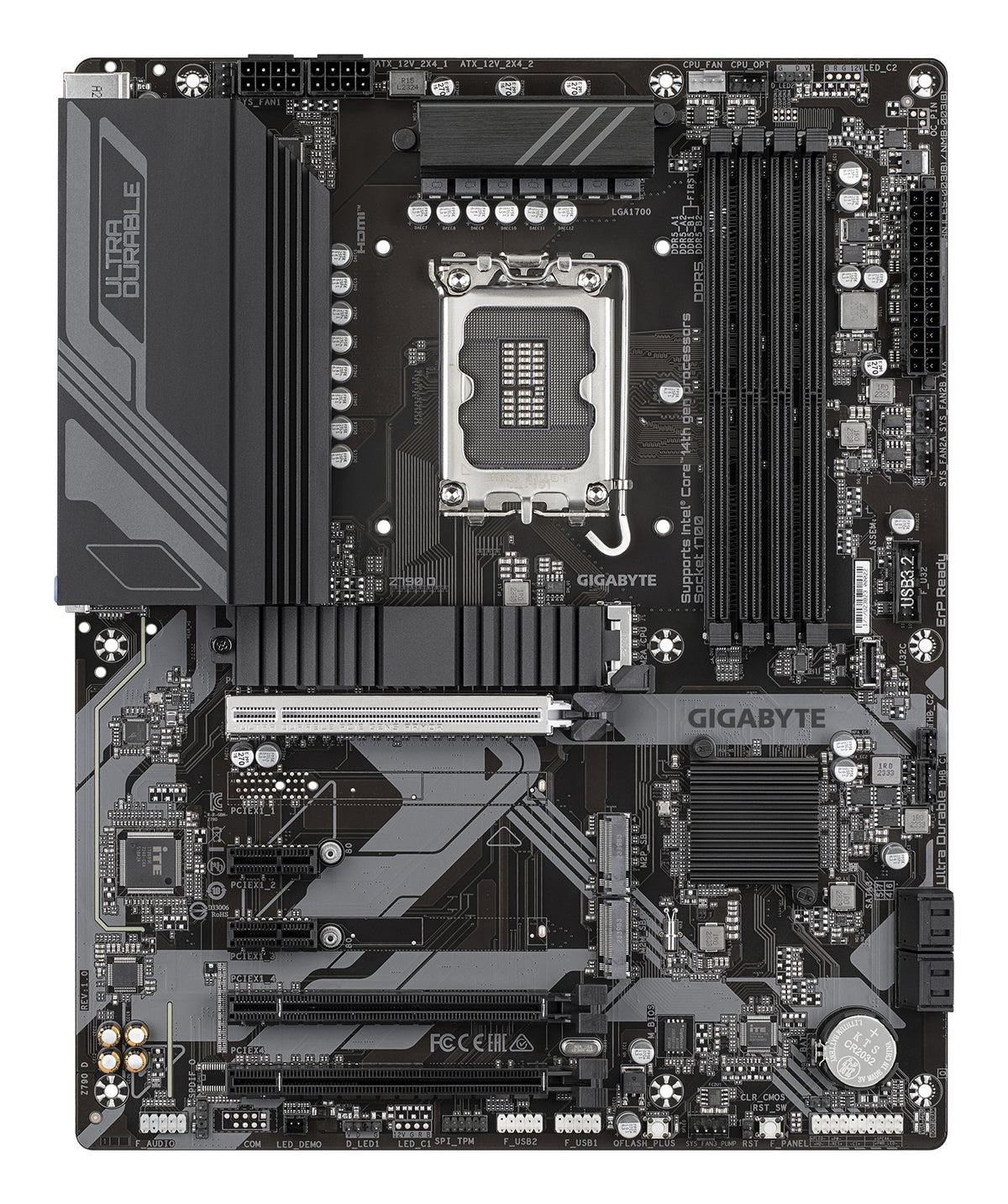 GIGABYTE Z790 D Motherboard - Supports Intel Core 14th Gen CPUs, 12+1+1 Phases Digital VRM, up to 7600MHz DDR5 (OC), 3xPCIe 4.0 M.2, 2.5GbE LAN, USB 3.2 Gen 2