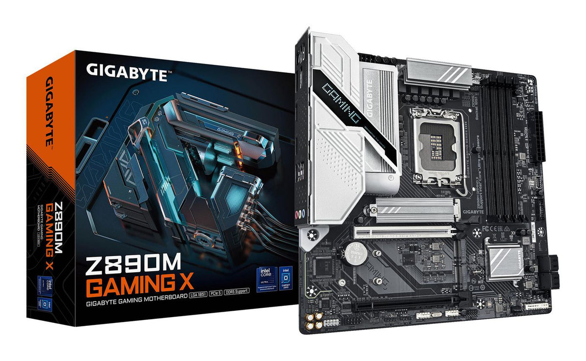 Gigabyte Motherboard - Supports Intel Core Ultra (Series 2) Cpus, 8+1+2 Phases Vrm, Up To 8800Mhz Ddr5 (Oc), 1Xpcie 5.0 + 2Xpcie 4.0, 2.5Gbe Lan,