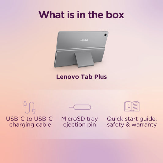 Lenovo Tab Plus 8GB 128GB EMMC Android, Luna Grey