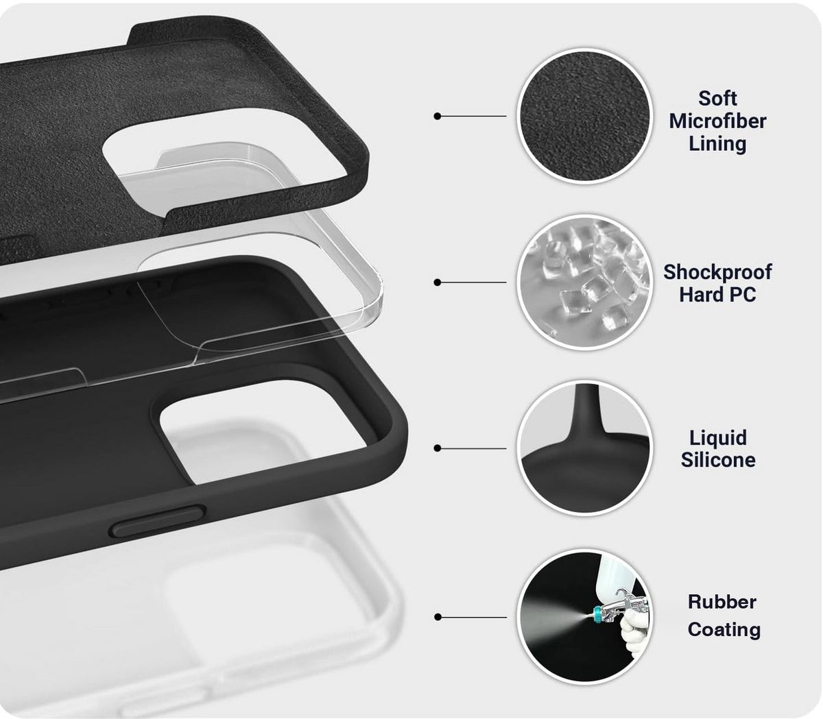 eSTUFF ES67120052-BULK mobile phone case Cover Black