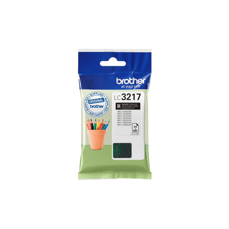 Brother LC-3217BK Ink cartridge black, 550 pages ISO/IEC 24711 15ml for Brother MFC-J 5330