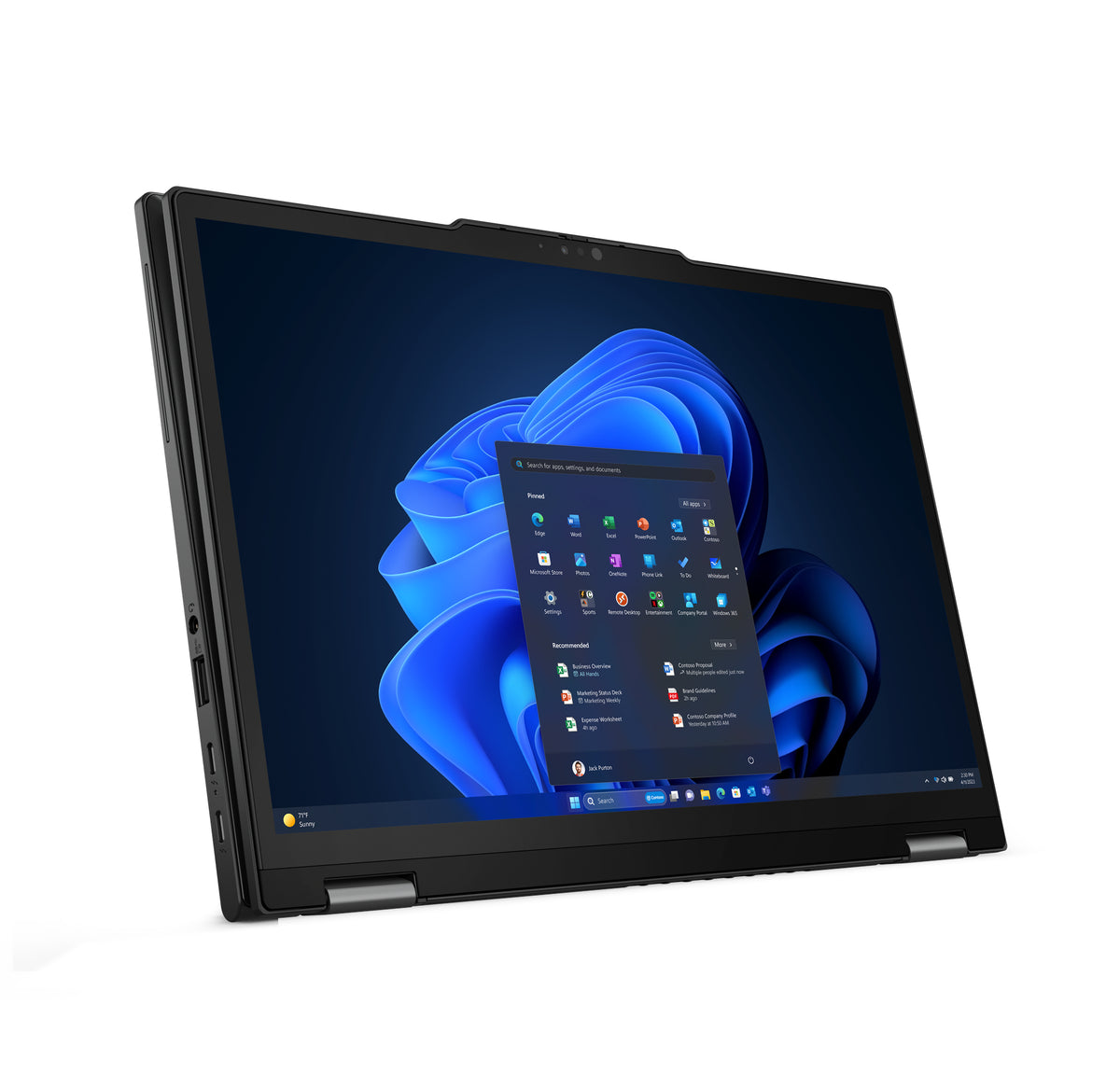 Lenovo ThinkPad X13 2-in-1 Gen 5 Intel Core Ultra 5 135U Hybrid (2-in-1) 33.8 cm (13.3") Touchscreen WUXGA 16 GB LPDDR5x-SDRAM 256 GB SSD Wi-Fi 6E (802.11ax) Windows 11 Pro UK English Black + Stylus pen