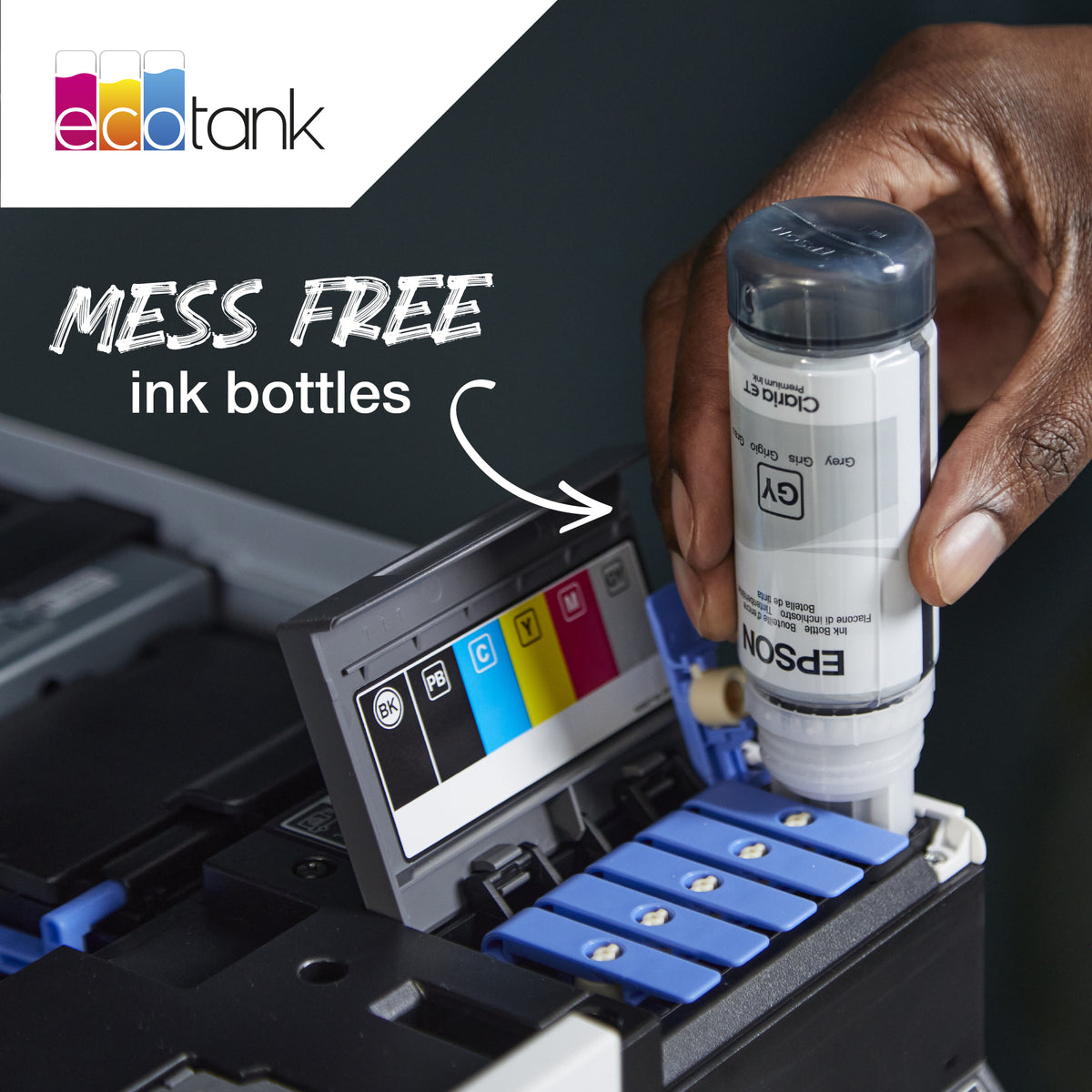 Epson C13T07B140/114 Ink bottle foto black, 6.7K pages 2300 Photos 70ml for Epson ET-8500