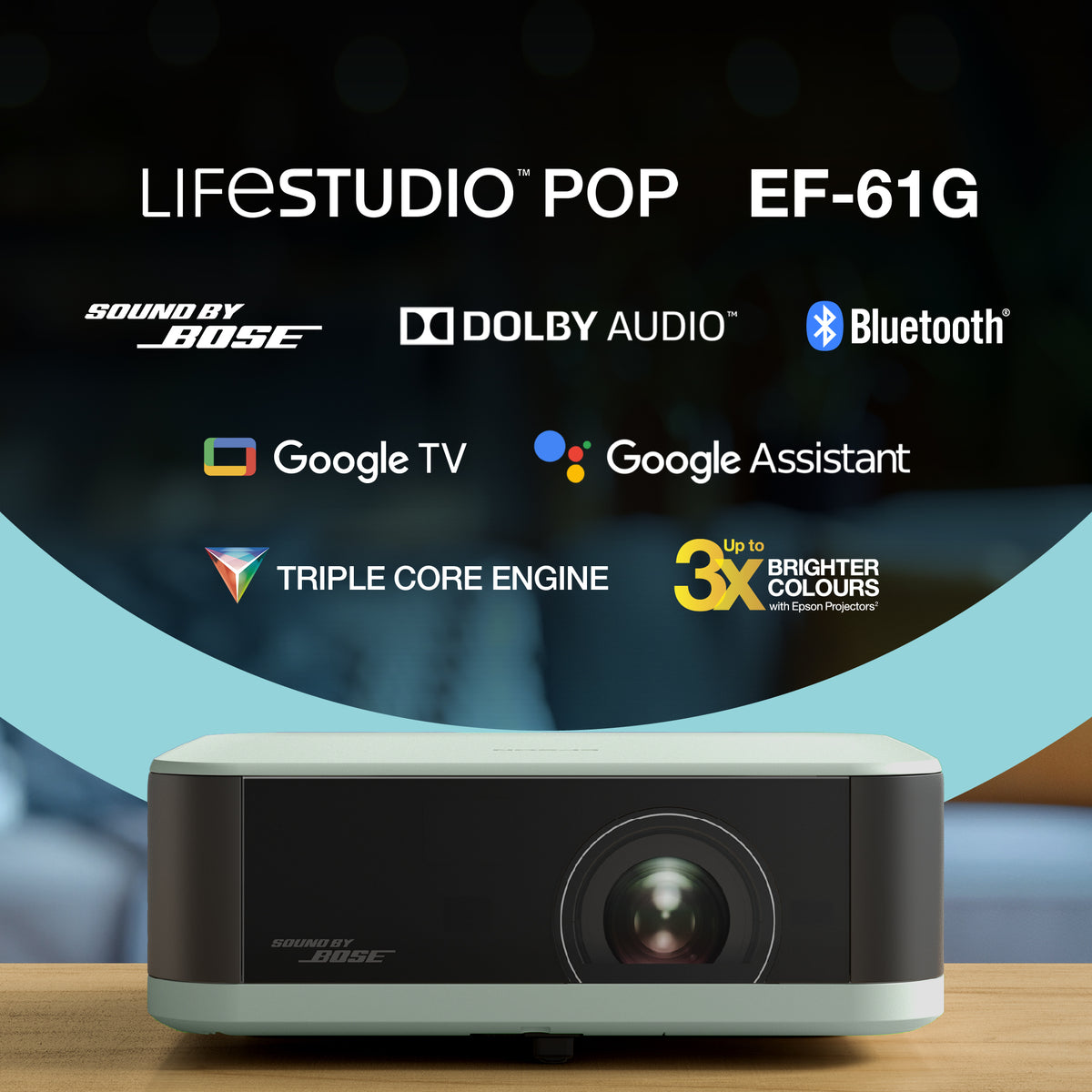 Epson Home Cinema Lifestudio Pop — EF-61G Ice Green