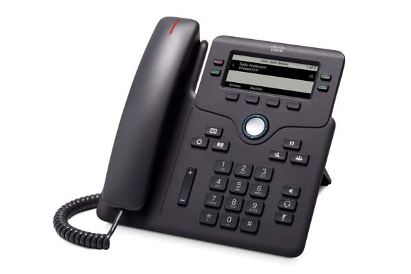 Cisco 6851 IP phone Black 4 lines Wi-Fi Networking
