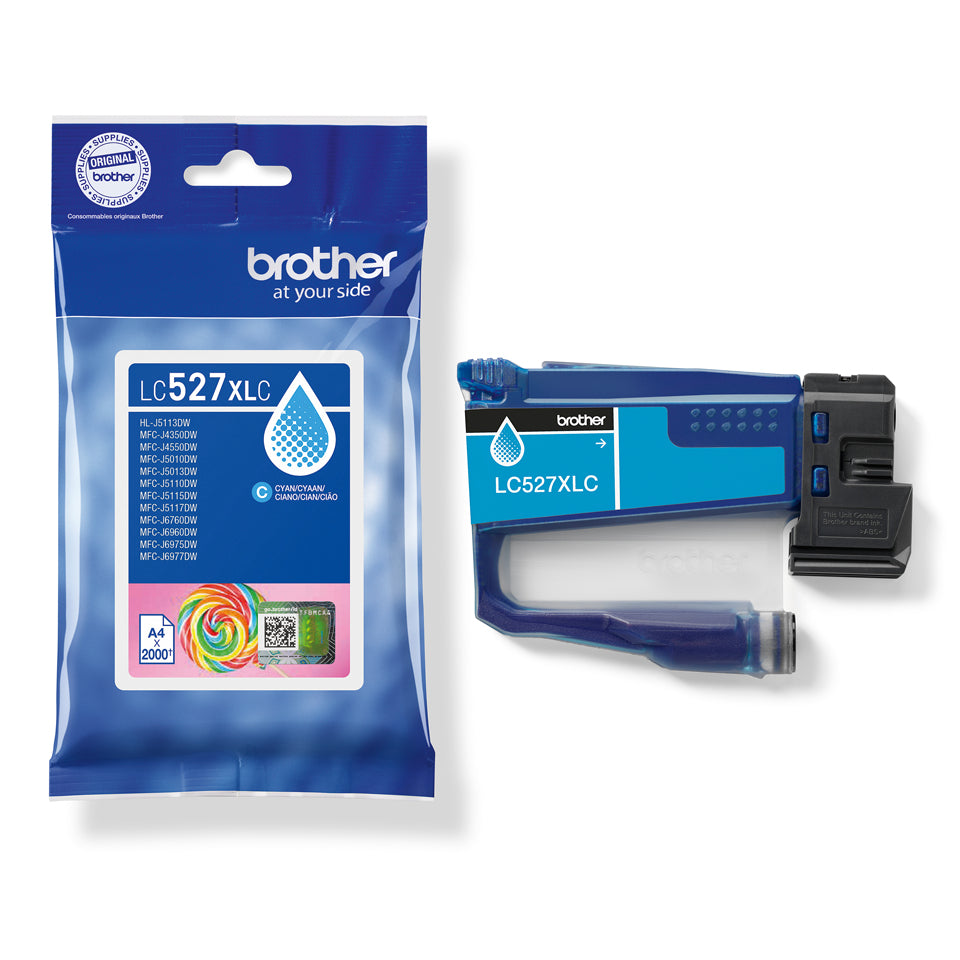 Brother LC-527XLC Ink cartridge cyan high-capacity, 2K pages ISO/IEC 19752 for Brother MFC-J 4350/6560/6975