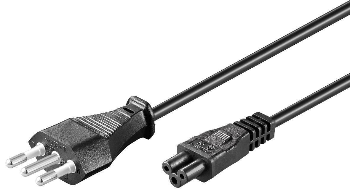 Microconnect PE100818 power cable Black 1.8 m Power plug type L C5 coupler