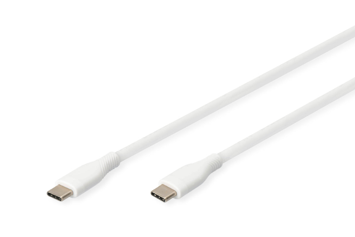 Digitus USB-C silicone connection cable, 1m, white