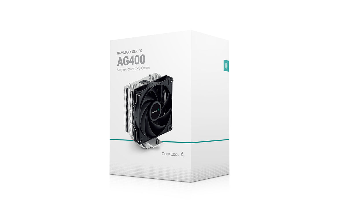 DeepCool AG400 Processor Air cooler 12 cm Aluminium, Black 1 pc(s)
