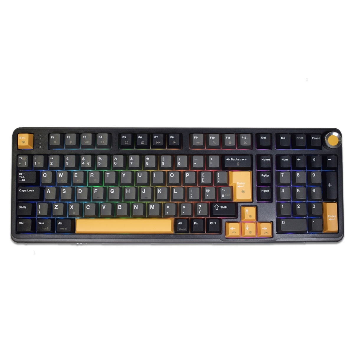 Marvo Titan 98 KG986W Wireless Mechanical Gaming , Tri-Mode Connectivity, Wired, 2.4GHz & Bluetooth, Hot-Swappable Mechanical Switches, Vibrant RGB Backlighting, Full-Key Anti-Ghosting keyboard