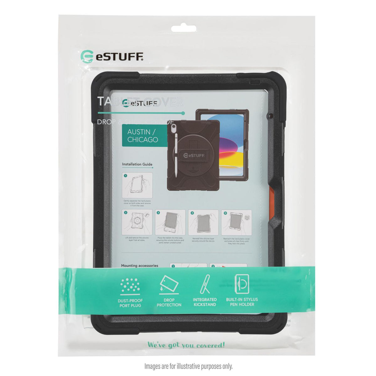eSTUFF ES681864-BULK tablet case Black