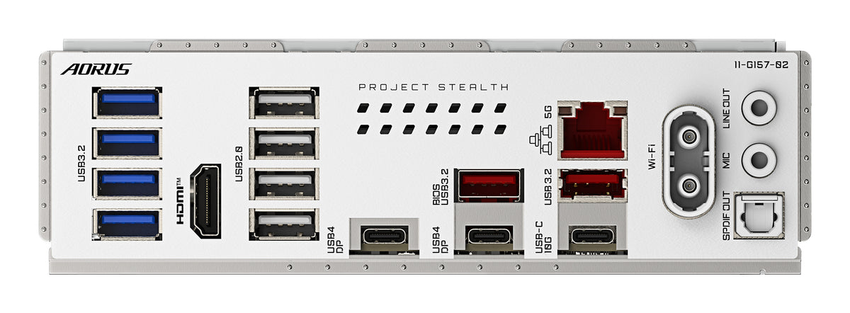 GIGABYTE X870 AORUS STEALTH ICE Motherboard - Supports AMD Ryzen 9000 CPUs, 16+2+2 Phases Digital VRM, up to 8200Hz DDR5 (OC), 2xPCIe 5.0 + 2xPCIe 4.0, Wi-Fi 7, 5 GbE LAN, USB 4