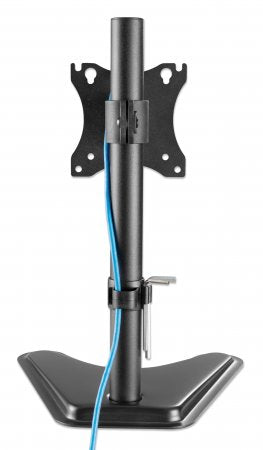 Manhattan Desk Mount for TV & Monitors, Stand Assembly, Tilt/Swivel/Rotation, For screens 10" to 27", VESA compatibility: 75x75 and 100x100mm - check the dimensions of the four mounting holes on back of screen to ensure it fits, Max 7kg, Black, Bracket