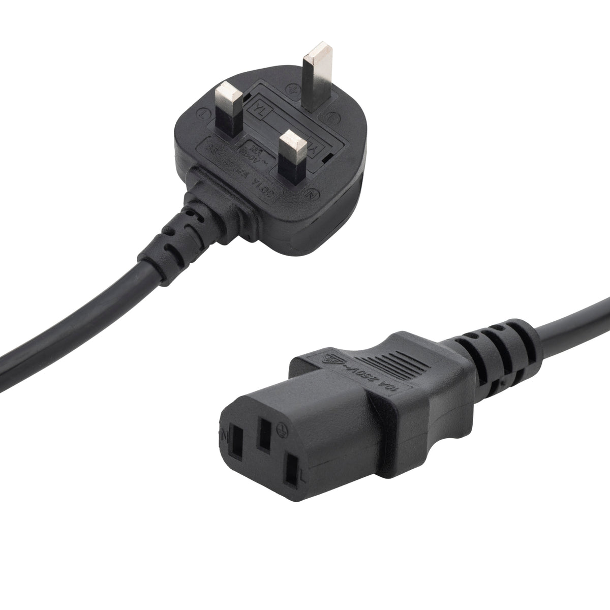connektgear 1m UK Mains Power Cable - UK Plug to C13 Socket
