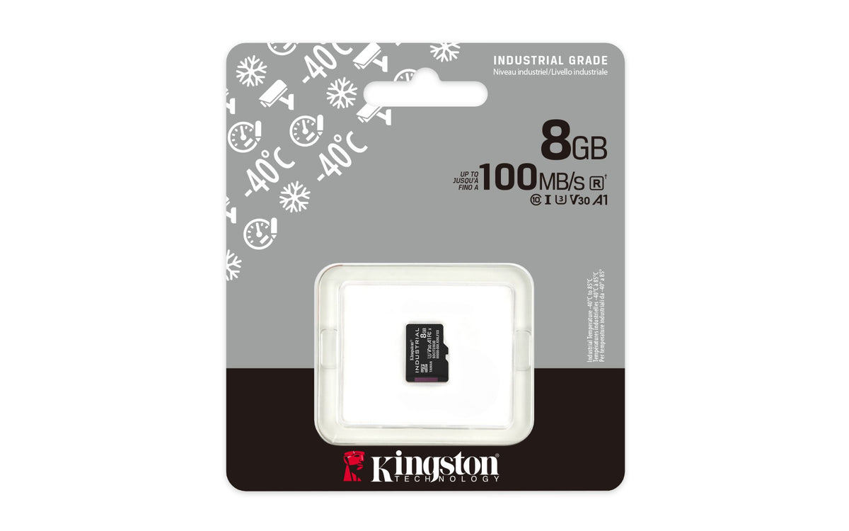 Kingston Technology 8GB microSDHC Industrial C10 A1 pSLC Card Single Pack w/o Adapter