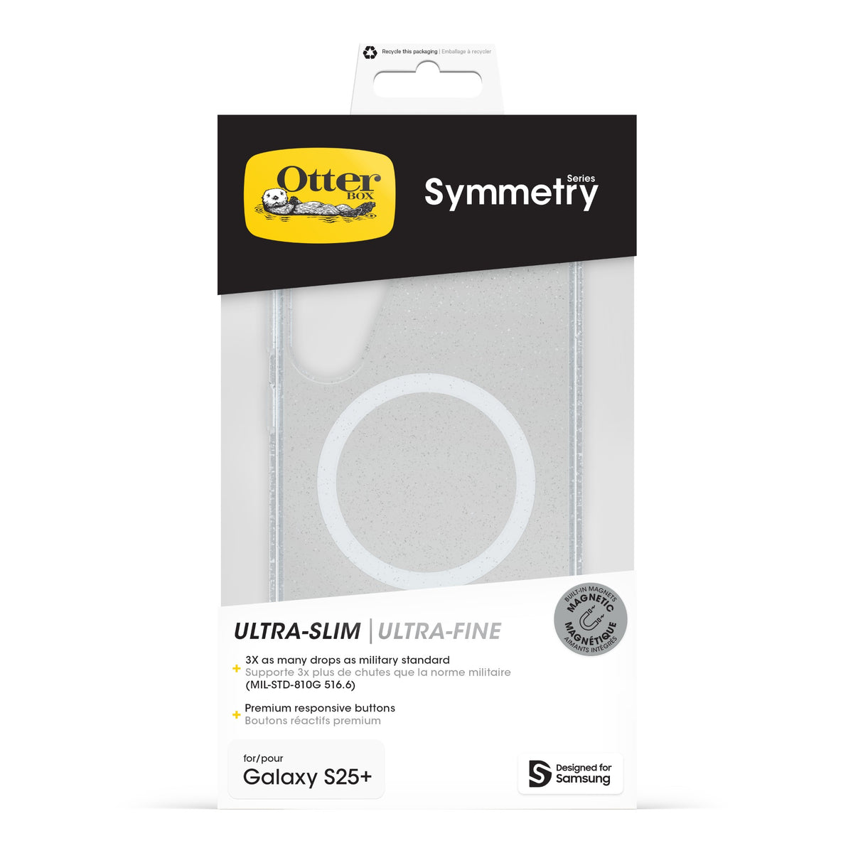OtterBox Symmetry Series with Magnets for Samsung Galaxy S25+, Stardust 3.0