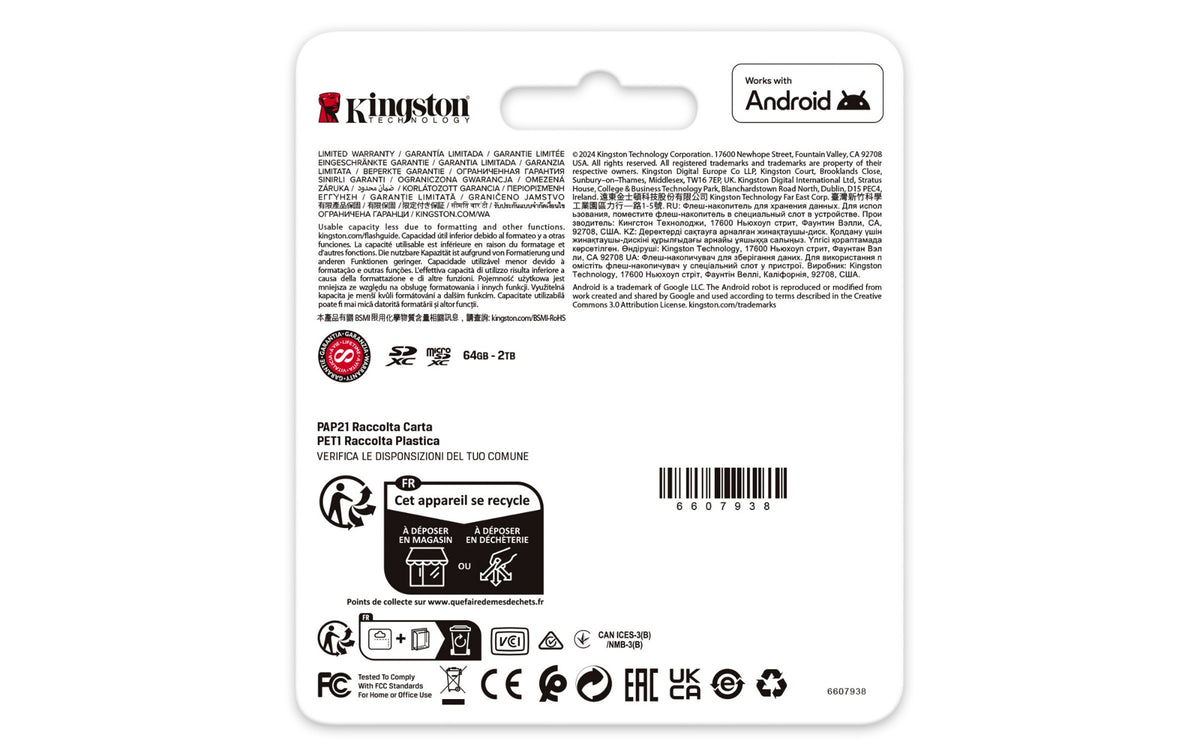 Kingston Technology 256GB microSDXC Canvas Go Plus Gen4 200R A2 U3 Single Pack w/o ADP