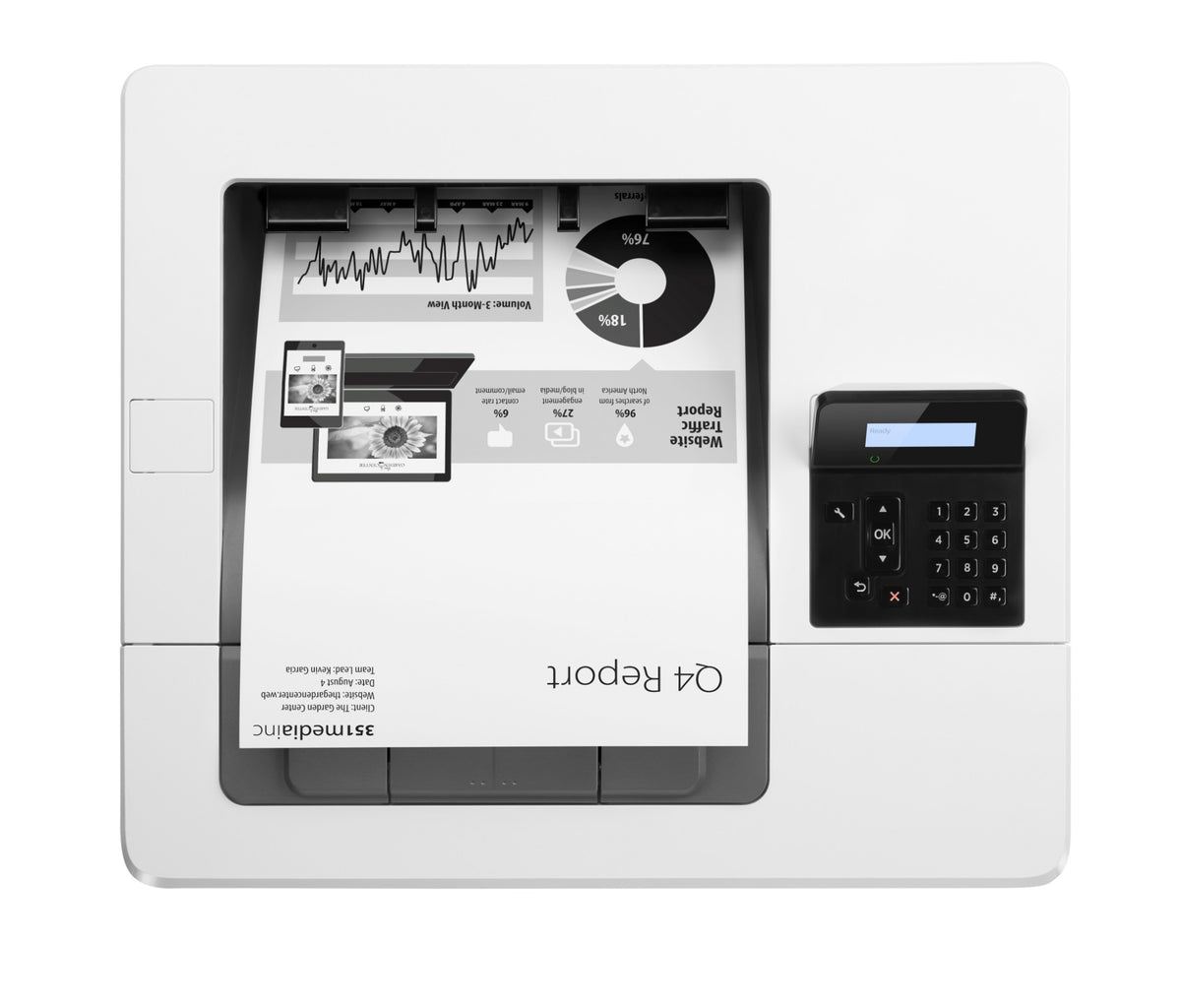 HP LaserJet Pro M501dn Black and white Printer, Ethernet Only; Duplex