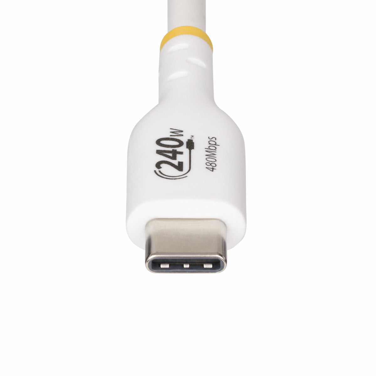 StarTech.com 10ft (3m) USB-C Charging Cable, Charge & Sync, 240W (5A) PD EPR, USB 2.0 Laptop Charger Cable, USB-IF Certified, TPE Jacket - White USB C Charging Cord