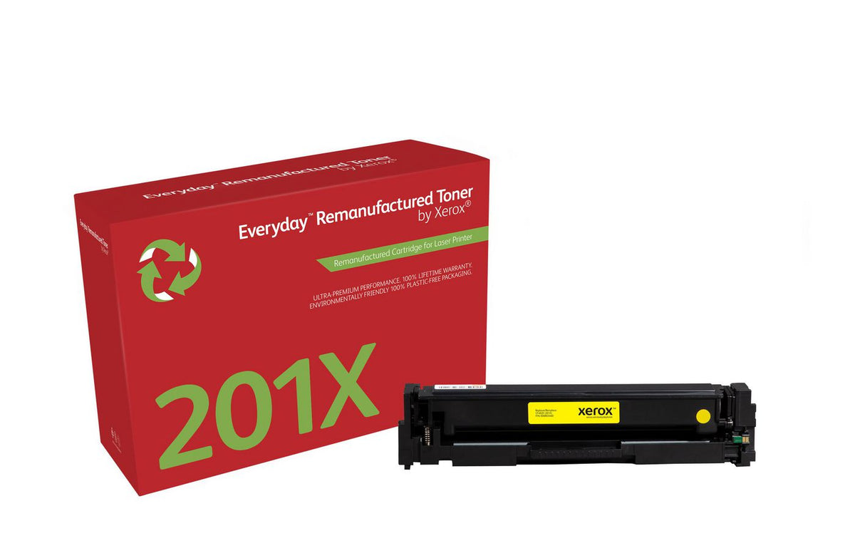 Xerox CF402X Yellow toner cartridge. Equivalent to HP CF402X. Compatible with HP Colour LaserJet Pro M252, Colour