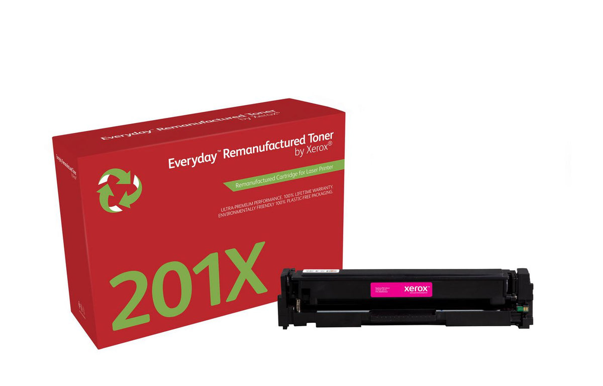 Xerox CF403X Magenta toner cartridge. Equivalent to HP CF403X. Compatible with HP Colour LaserJet Pro M252, Colour