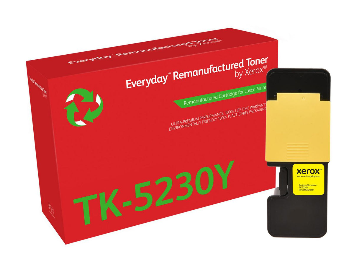 Xerox Ay Remanufactured Everyday Yellow Remanufactured Toner By Xerox Compatible With Kyocera Tk-5230Y, Standard Capacity