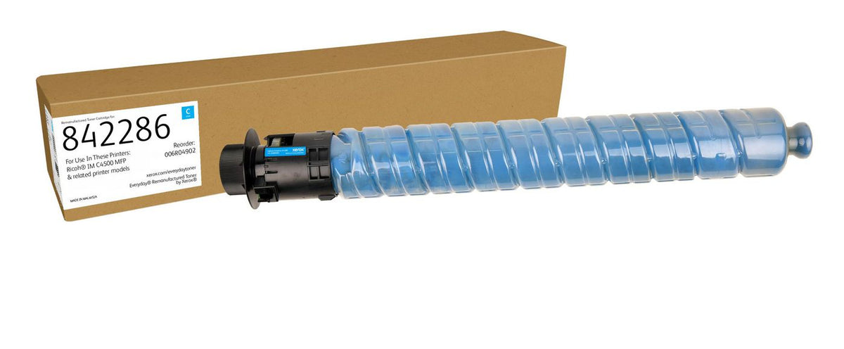 Xerox Cyan Remanufactured Toner By Xerox Compatible With Ricoh 842286, Standard Capacity