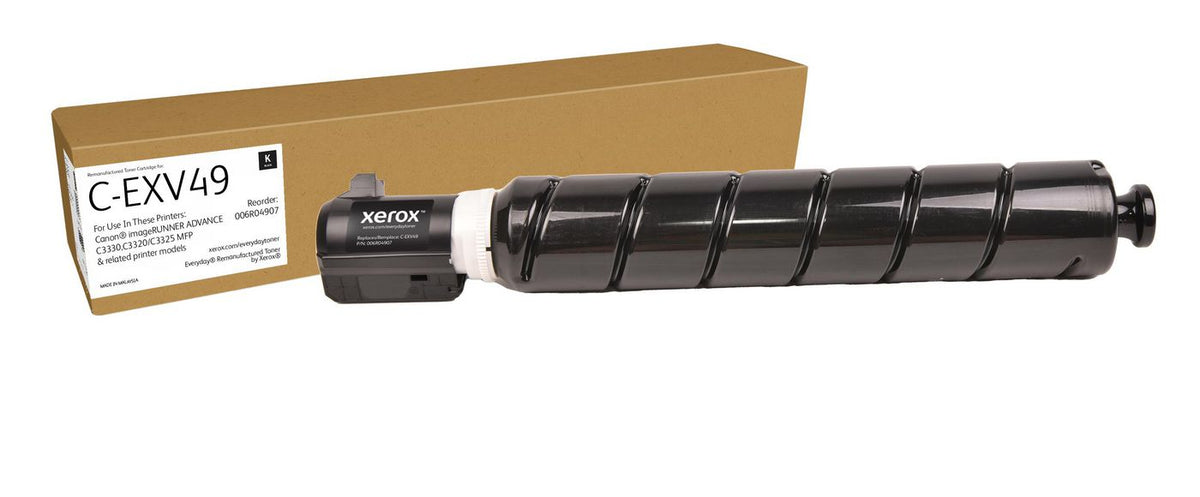 Xerox Black Remanufactured Toner By Xerox Compatible With Canon C-Exv49 (8524B002), Standard Capacity
