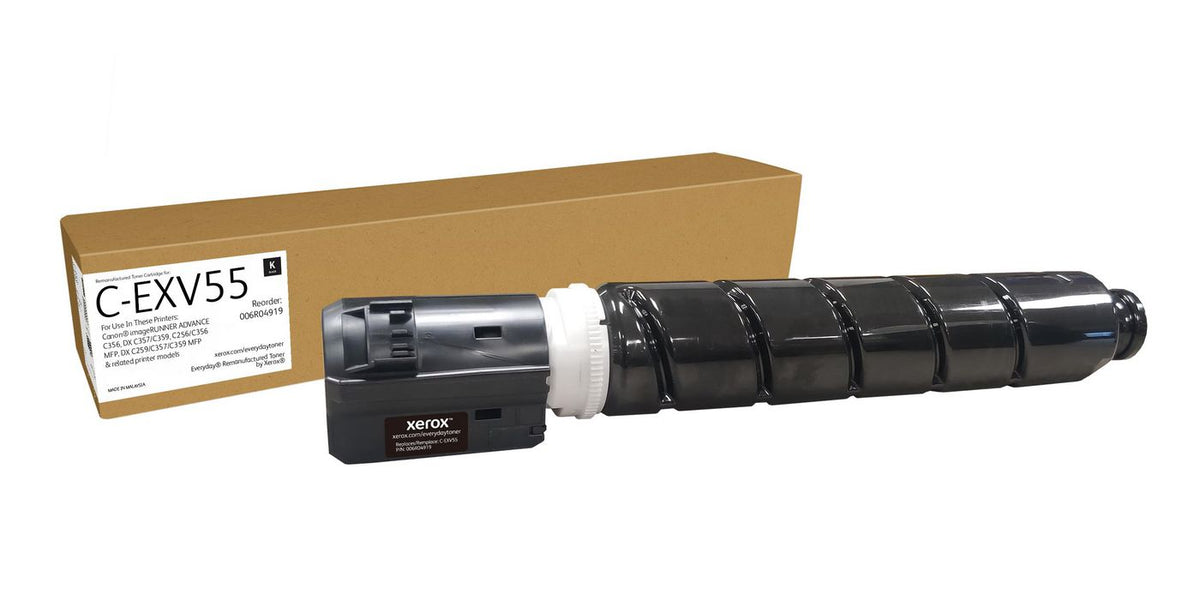 Xerox Black Remanufactured Toner By Xerox Compatible With Canon C-Exv55 (2182C002Aa), Standard Capacity