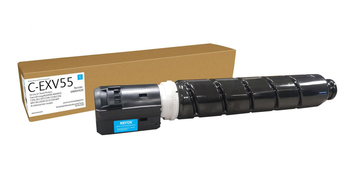 Xerox Cyan Remanufactured Toner By Xerox Compatible With Canon C-Exv55 (2183C002Aa), Standard Capacity