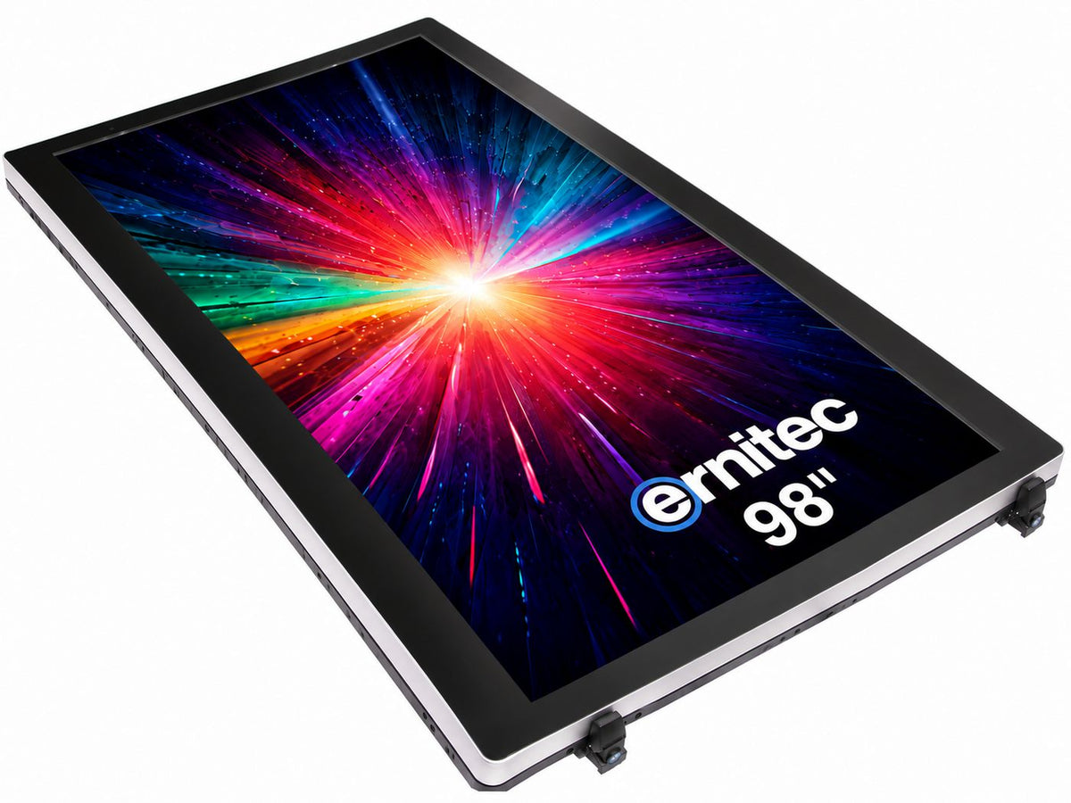 Ernitec 98" 24/7 4K UHD -Vandal & Waterproof - High Brightness 3000 NITS - Portrait Mode
