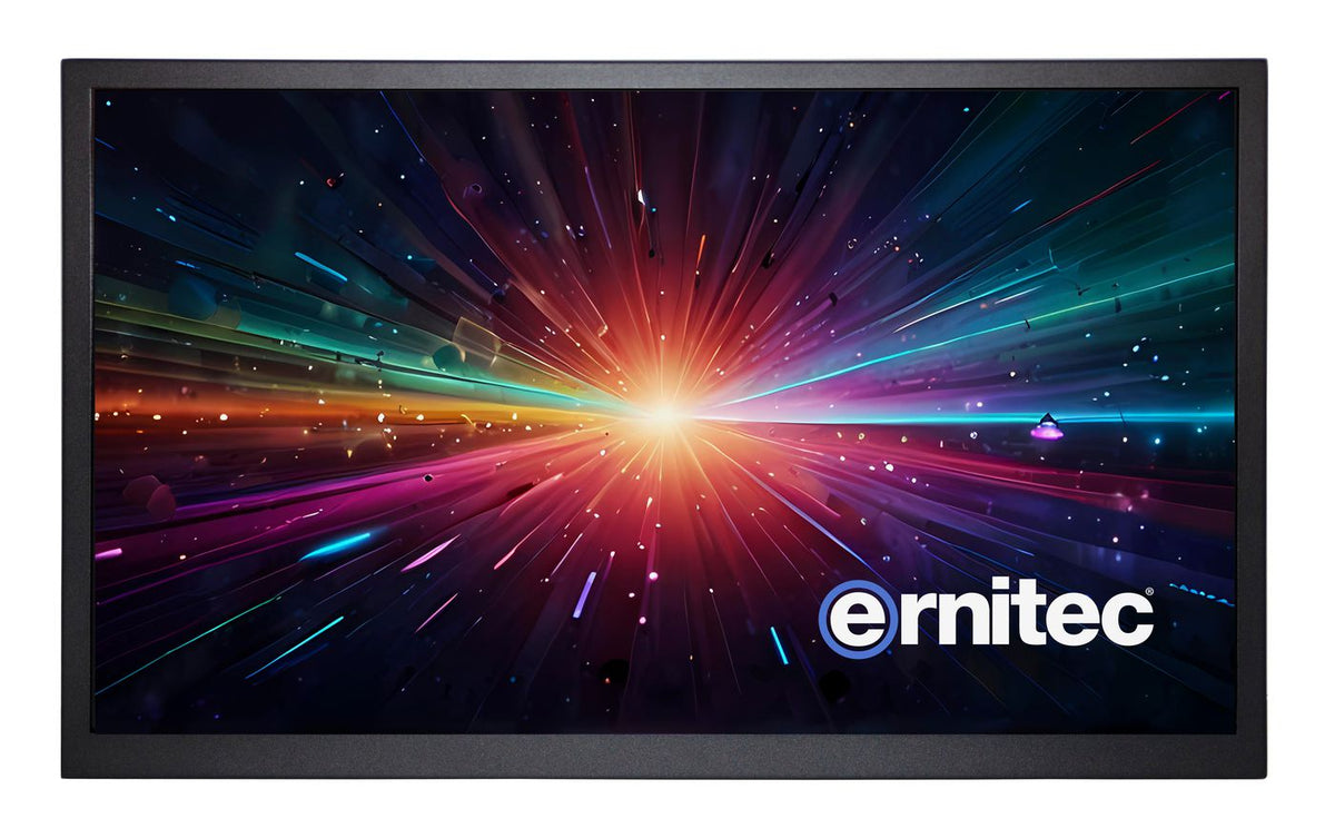 Ernitec 32" Surveillance monitor for 24/7 Use, FHD, 1 x HDMI 2.0, 1 x VGA, 1 x BNC out, 2 x BNC IN, 2 x Speakers - Water and Vandal proof