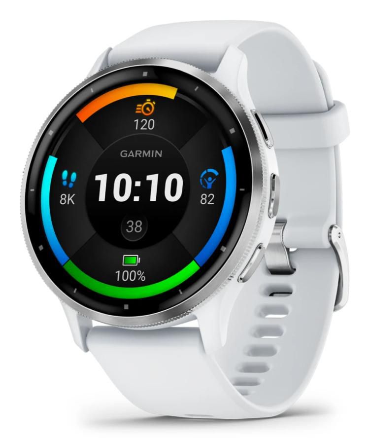Garmin Venu 3 3.56 Cm (1.4") Amoled Digital 454 X 454 Pixels Touchscreen Silver, White Wi-Fi Gps (Satellite)
