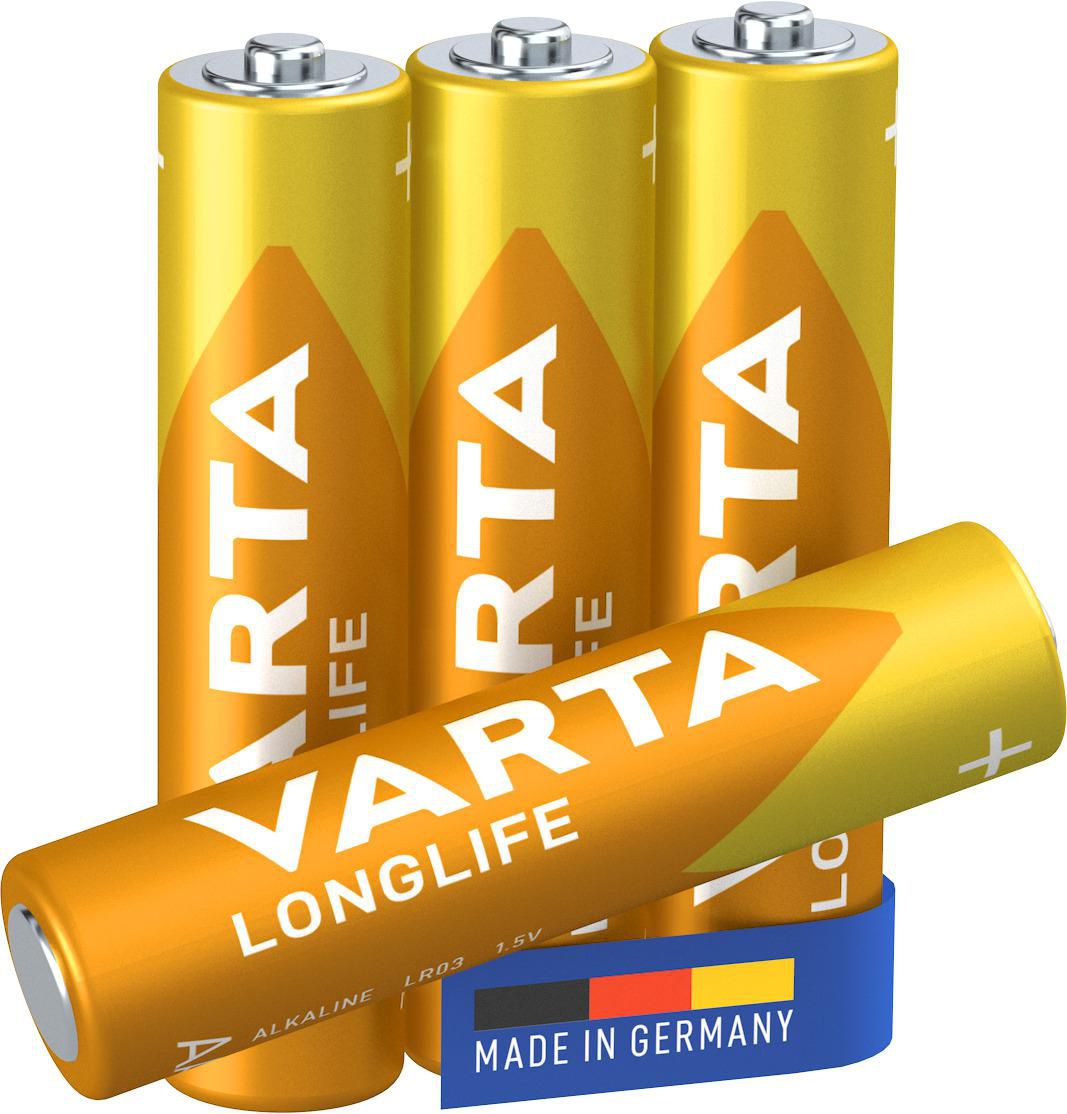 Varta 1x4 LR 03 1x4 LR 03, Single-use battery, AAA, Alkaline, 1.5 V, 4 pc(s), 1200 mAh
