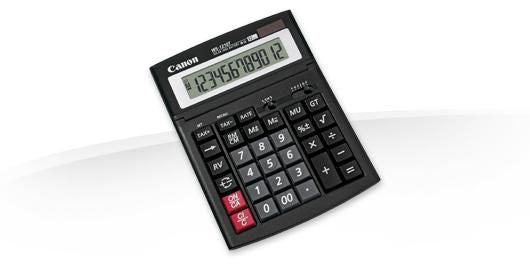 Canon WS-1210T Calculator WS-1210T, Desktop, Display, 12 digits, Display tilting, Battery/Solar, Black