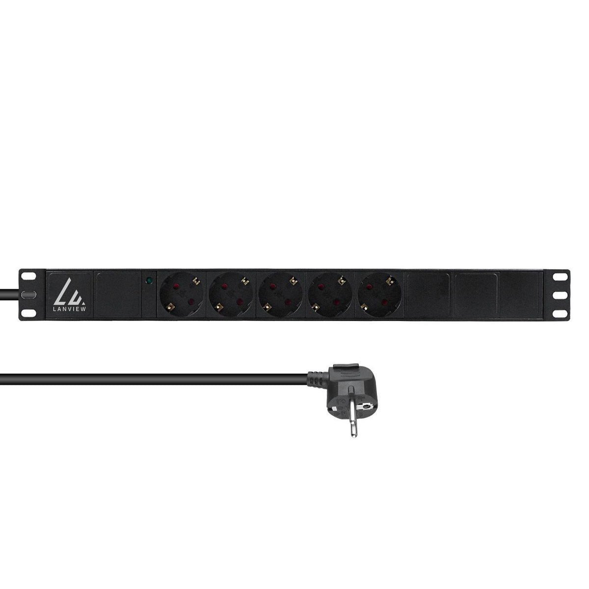 Lanview LVR-3MSCH-LIC-SCH5 power distribution unit (PDU) 5 AC outlet(s) 1U Black