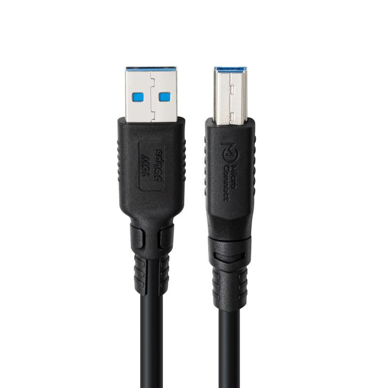 Microconnect USB3.0AB1B-LSZH USB cable USB 3.2 Gen 1 (3.1 Gen 1) 1 m USB A USB B Black