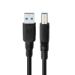 Microconnect USB3.0AB1B-LSZH USB cable USB 3.2 Gen 1 (3.1 Gen 1) 1 m USB A USB B Black