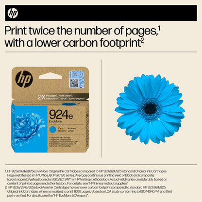 HP 4K0U7NE/924E Ink cartridge cyan EvoMore, 800 pages ISO/IEC 19752 9.5ml for HP OJ Pro 8120/e