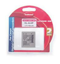 Hähnel DK BATTERY CANON HL-4LHP HL-4LHP for Canon Digital Camera, 760 mAh, 3.7 V, Lithium-Ion (Li-Ion)