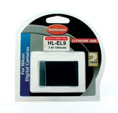 Hähnel DK BATTERY NIKON HL-EL9A HL-EL9 Battery for Nikon Digital Camera, 1000 mAh, 7.4 V, Lithium-Ion (Li-Ion)