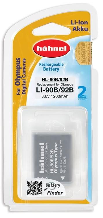 Hähnel DK BATTERY OLYMPUS HL-90B HL-90B/92B, Olympus, 1200 mAh, 3.6 V, Lithium-Ion (Li-Ion), 1 pc(s)