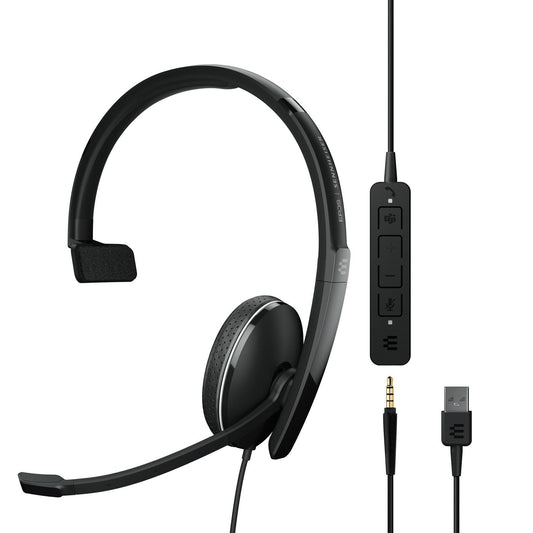 EPOS Sennheiser Adapt 135T USB II - ADAPT 100 Series headset on-ear wired USB 3.5 mm jack black Certified for Microsoft Teams Optimised for