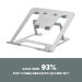 Fellowes Alumia Laptop Riser Portable Laptop Stand Max Size 15 inch Max Weight 5kg Silver