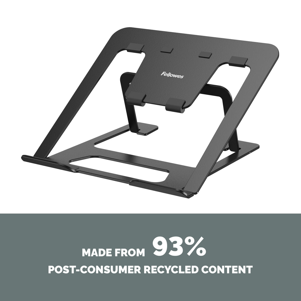 Fellowes Alumia Laptop Riser Portable Laptop Stand Max Size 15 inch Max Weight 5kg Black